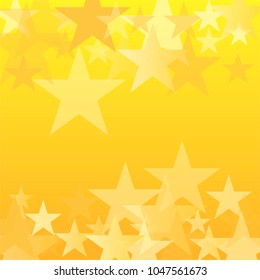 gold stars vector background. yellow shiny graphic backdrop. golden sparkles confetti falling. magic shining Flying glitter on night sky cosmic backdrop, sparkle christmas border. 