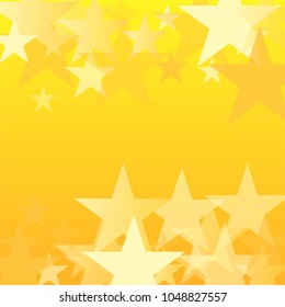 gold stars vector background. yellow shiny graphic backdrop. golden sparkles confetti falling. magic shining Flying glitter on night sky cosmic backdrop, sparkle christmas border. 