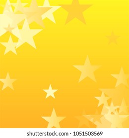 gold stars vector background. yellow shiny graphic backdrop. golden sparkles confetti falling. magic shining Flying glitter on night sky cosmic backdrop, sparkle christmas border. 