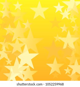 gold stars vector background. yellow shiny graphic backdrop. golden sparkles confetti falling. magic shining Flying glitter on night sky cosmic backdrop, sparkle christmas border. 