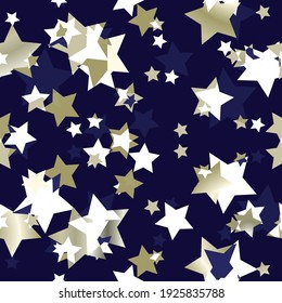 Gold Stars Vector For Various Designs Pattern Seamless