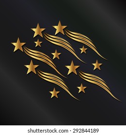 Olas de estrellas doradas