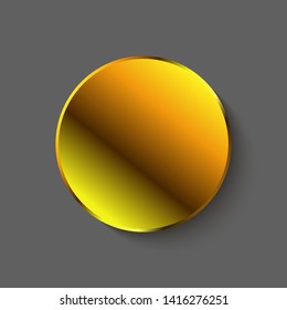 Gold sticker is empty isolated 