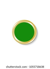 Gold sticker isolated