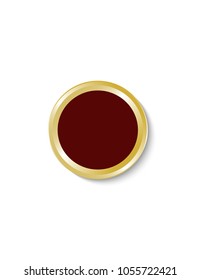 Gold sticker isolated