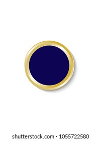 Gold sticker isolated