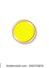 Gold sticker isolated