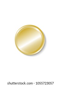 Gold sticker isolated