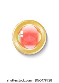 Gold sticker isolated