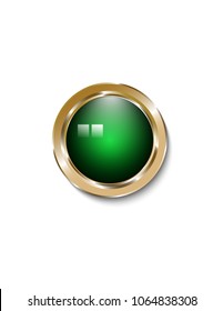 Gold sticker isolated