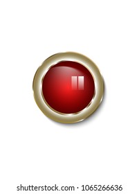 Gold sticker isolated