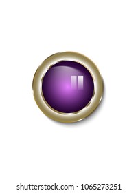 Gold sticker isolated