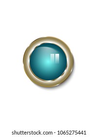 Gold sticker isolated
