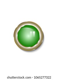 Gold sticker isolated