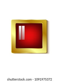 Gold sticker isolated