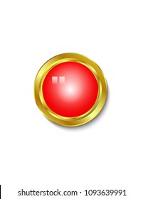 Gold sticker isolated
