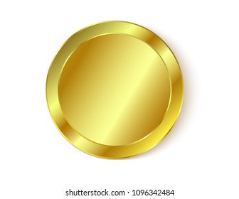 Gold sticker isolated