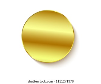 Gold sticker isolated