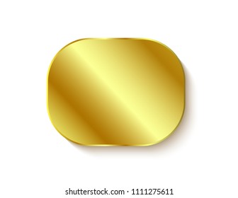 Gold sticker isolated