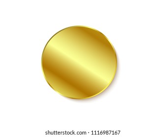 Gold sticker isolated