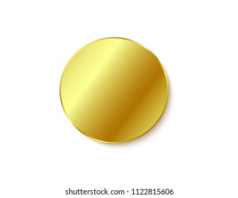 Gold sticker isolated