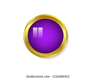 Gold sticker isolated