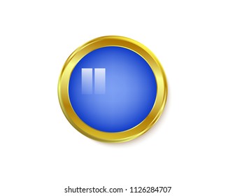 Gold sticker isolated