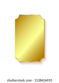 Gold sticker isolated