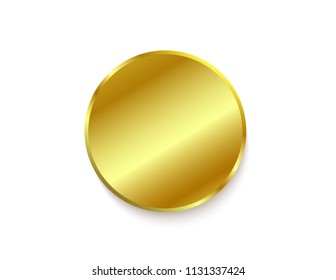 Gold sticker isolated