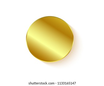 Gold sticker isolated