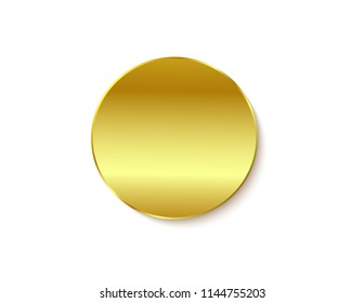 Gold sticker isolated