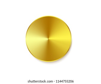 Gold sticker isolated