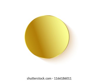 Gold sticker isolated
