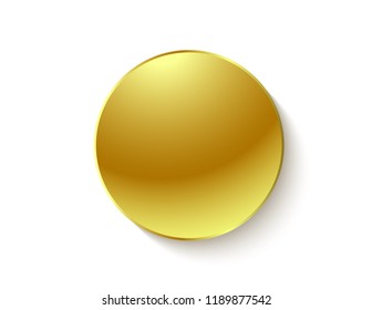 Gold Sticker Isolated