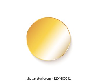Gold sticker isolated