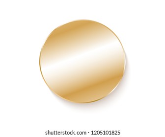Gold sticker isolated