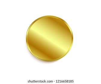 Gold sticker isolated
