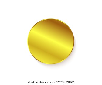 Gold sticker isolated