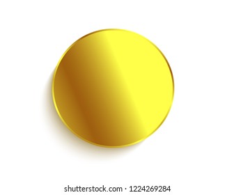 Gold sticker isolated