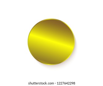 Gold sticker isolated
