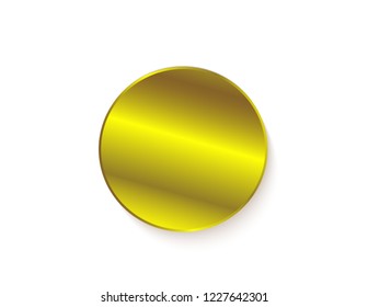 Gold sticker isolated