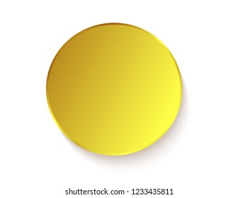 Gold sticker isolated