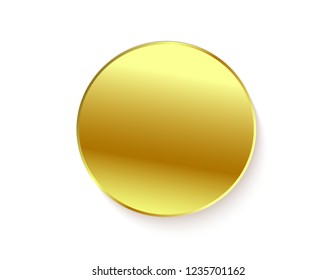 Gold sticker isolated