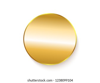 Gold sticker isolated
