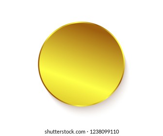 Gold sticker isolated