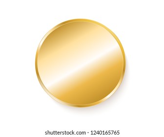 Gold sticker isolated