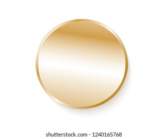 Gold sticker isolated