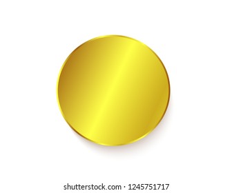 Gold sticker isolated