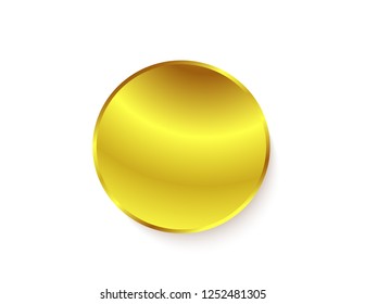 Gold sticker isolated