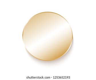 Gold sticker isolated